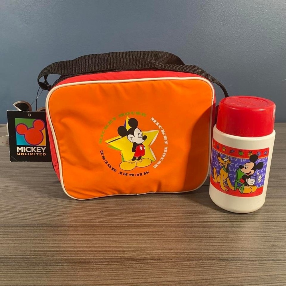 NWT Vintage 99' Disney Mickey Unlimited Millennium Celebration‎ Lunchbox Thermos